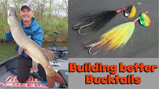 Making bucktails Muskie Fishing [upl. by Yblehs]