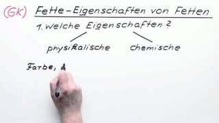 Eigenschaften von Fetten GK  Chemie  Organische Chemie [upl. by Bunny]