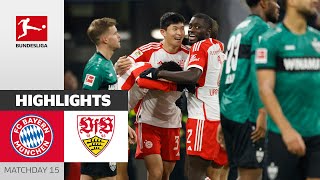 FC Bayern München  VfB Stuttgart 30  Highlights  Matchday 15 – Bundesliga 202324 [upl. by Idell58]