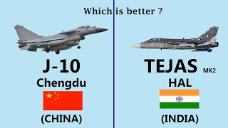 Comparison of J10 and Tejas Mk2 fighter jet Will the j10 be able to compete with the Tejas Mk2 [upl. by Asilej]