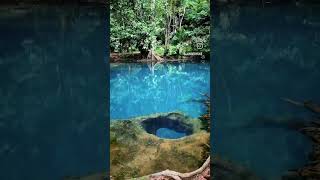 Blue water is beatiful shots backpacker nature travel liburan youtube viralvideo trending [upl. by Aihtela]