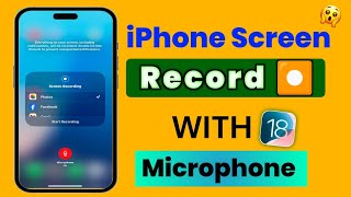 iPhone Screen Recorder With Audio No Extra App Required  how to on screen recording in iphone [upl. by Yecal]