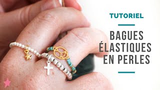 TUTORIEL  Faire des Bagues Élastiques avec des perles [upl. by Irtimd504]