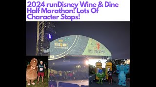 2024 runDisney Wine amp Dine Half Marathon Characters And Humidity [upl. by Nemzaj]