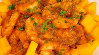 Camarones en salsa de mangochipotle [upl. by Aitsirt]