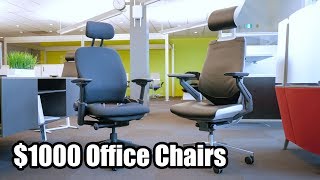 Steelcase Gesture and Leap V2 Office Chairs  First Impressions on 1000 ergonomic task chair [upl. by Erasme]