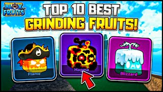 Top 10 BEST Fruits For Grinding In Blox Fruits [upl. by Silado]