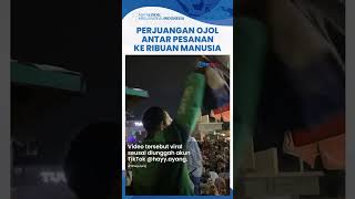 Viral Video Pengemudi Ojol Bingung Antar Pesanan di Tengah Ribuan Manusia Tunggu Tahun Baru di Jogja [upl. by Airednaxela]