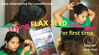 Trying Flaxseed Gel for Hair for the First Time  Natural Hair Care Routine [upl. by Ydiarf]