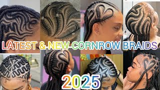 2025 GHANA WEAVING HAIRSTYLESNEW AND LATEST CORNROW BRAIDING HAIRSTYLESCORNROW BRAIDS STYLES [upl. by Alyce]