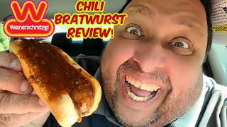 Wienerschnitzel NEW Chili BRATWURST Review [upl. by Loziram]