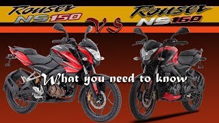 Rouser NS 150 vs Rouser NS 160 Comparison  What you need to know [upl. by Ahsia]