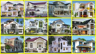 BEST 40 SLOPING ROOF DESIGN IDEAS  Make Your House More Beautiful with Sloping Roof frontelevation [upl. by Ahsat]