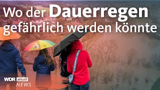 Hochwasser in Deutschland Dauerregen und Überflutungen in NRW gehen weiter  WDR aktuell [upl. by Nivert]