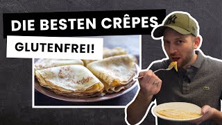 MEIN BESTES REZEPT für schnelle Crepês in normaler Pfanne  glutenfrei laktosefrei ohne weizen [upl. by Verbenia179]