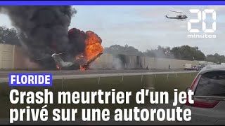 ÉtatsUnis  2 morts dans le crash dun jet privé sur une autoroute de Floride shorts [upl. by Konstanze]