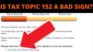 Is My 2022 IRS Tax Refund DELAYED By TAX TOPIC 152 [upl. by Thirzia]