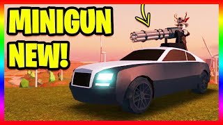 NEW MINIGUN amp ROLLS ROYCE WRAITH 🔴 Roblox Jailbreak UPDATE INFO NEW CAR CONFIRMED  Jailbreak LIVE [upl. by Imotih]