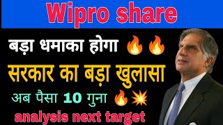 Wipro share latest news today  Wipro share news financemarket stocks [upl. by Atsirak]