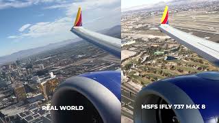 iFLY 737 MAX vs Real World Wing Engine View Comparison MSFS [upl. by Liban]