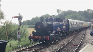 Kent amp East Sussex Railway WD300 Frank S Ross passes 2678 Knowle 4921 [upl. by Conrad]