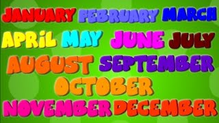 Months Of The Year  Nursery Rhymes  Learning Videos For Kids [upl. by Assilac476]