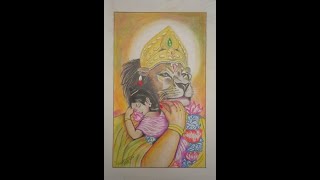 Lord Narasimha drawing  Bhakt prahlad drawing [upl. by Atorod]