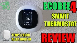 Ecobee4 Smart Thermostat Review  Still the Best Smart Thermostat in 2019 Amazon Alexa Builtin [upl. by Ahders]