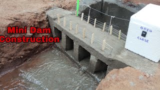 Mini Dam Construction  Miniature Dam making लघु बांध निर्माण  Cement Master [upl. by Assert]