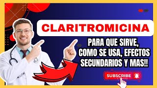 💊 CLARITROMICINA 500 MG Tabletas Para Que Sirve  Dosis y ¿Cómo se usa Para Curar Infecciones [upl. by Sailesh119]