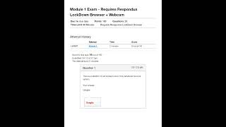 module 1 exam requires respondus lockdown browser webcam updated 2023 [upl. by Chatwin]