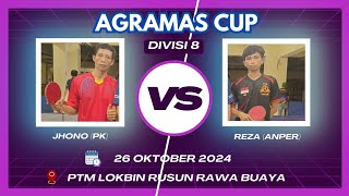 Tournament Tenis Meja AGRAMAS CUP 2024  Jhono PK Div8 vs Reza Anper Div8 tenismeja [upl. by Sibell]