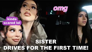 THIS WAS SUCH A FAIL  SISTER DRIVES FOR THE FIRST TIME WITH ME IN THE CAR [upl. by Teyut]