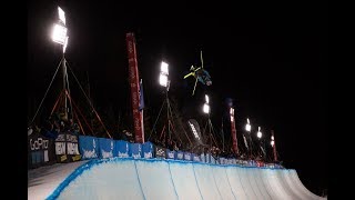 Halfpipe World Champion Kyle Smaine winning run and talking about stress [upl. by Cirilo]