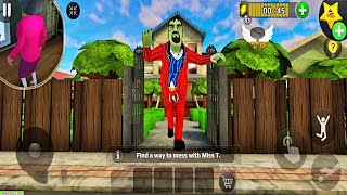 Scary Teacher 3D Giant Scary Stranger Chapter Update Android Game [upl. by Nedyarb]