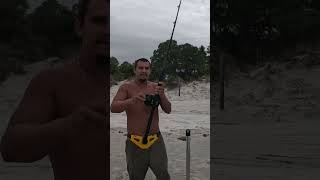 This SHARK tail wiped my gopro and broke it fishing sharkfishing gonewrong swellpro viralshort [upl. by Ahsenot589]