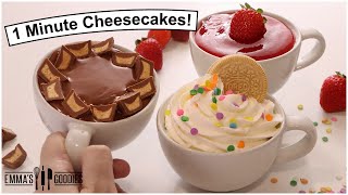 1 Minute CHEESECAKES  Treats for ONE to Satisfy Any Craving [upl. by Hinch757]