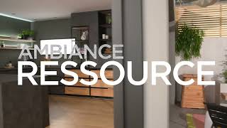 Cuisine ouverte et moderne en U sur mesure  Ambiance Ressource  MOBALPA FR [upl. by Etteneg]