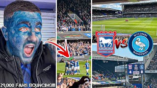 IPSWICH TOWN VS WYCOMBE WANDERERS  40  PORTMAN ROAD ERUPTS AS TOWN SMASH WYCOMBE TO GO TOP TWO [upl. by Carlos]