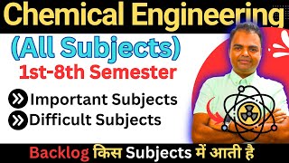 BTech Chemical Engineering Subjects Syllabus 1st Year Semester to 4th Year Chemical Engineering [upl. by Anoit]