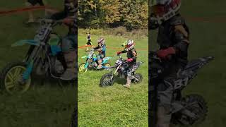 ECEA High Steaks Hare Scramble PeeWee starting line dirtbikekids motocross shorts [upl. by Arella123]