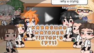 Karasuno reacts to TikTok’s haikyuu part 1gcrv 💗💗TikTok’s  in desc [upl. by Hong]