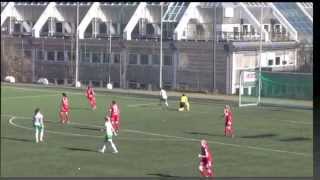 Hammarby  Kvarnsveden 10 Highlights Elitettan Bajen damfotboll 130501 fotboll [upl. by Ainezey]