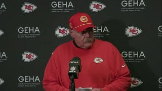 Chiefs head coach Andy Reid reacts to 3021 loss against Buffalo [upl. by Ttenaj142]