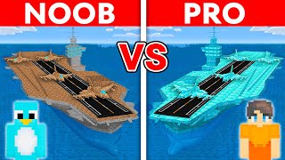 NOOB vs PRO AIRCRAFT CARRIER Build Challenge in Minecraft [upl. by Emeline]