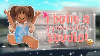 Building A GYMNASTICS STUDIO In Bloxburg  WITH VOICE [upl. by Suedama560]