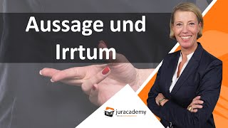 Aussagedelikte  Übersicht  Irrtum §§ 153 ff StGB ► juracademyde [upl. by Ringler494]