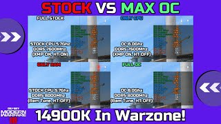 Stock VS Max Overclocked 14900K PC In Warzone Urzikstan [upl. by Sprague763]