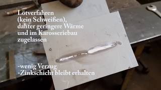 MIGLöten von verzinktem Blech mit LORCH MicorMIG [upl. by Ahsemac]