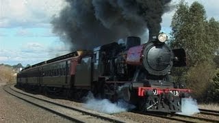 J515 Steam Loco on North East Mainline Australian Trains [upl. by Vanzant]